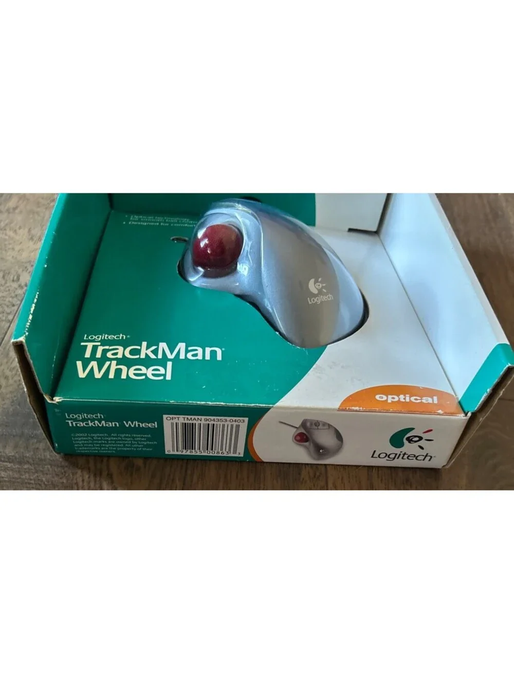 Logitech TrackMan Wheel Optical Mouse OPT TMAN 904353-0403 IOB Tested Working